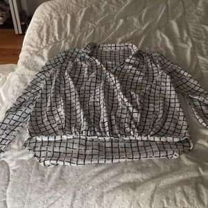 Papaya Black and white checkered shirt